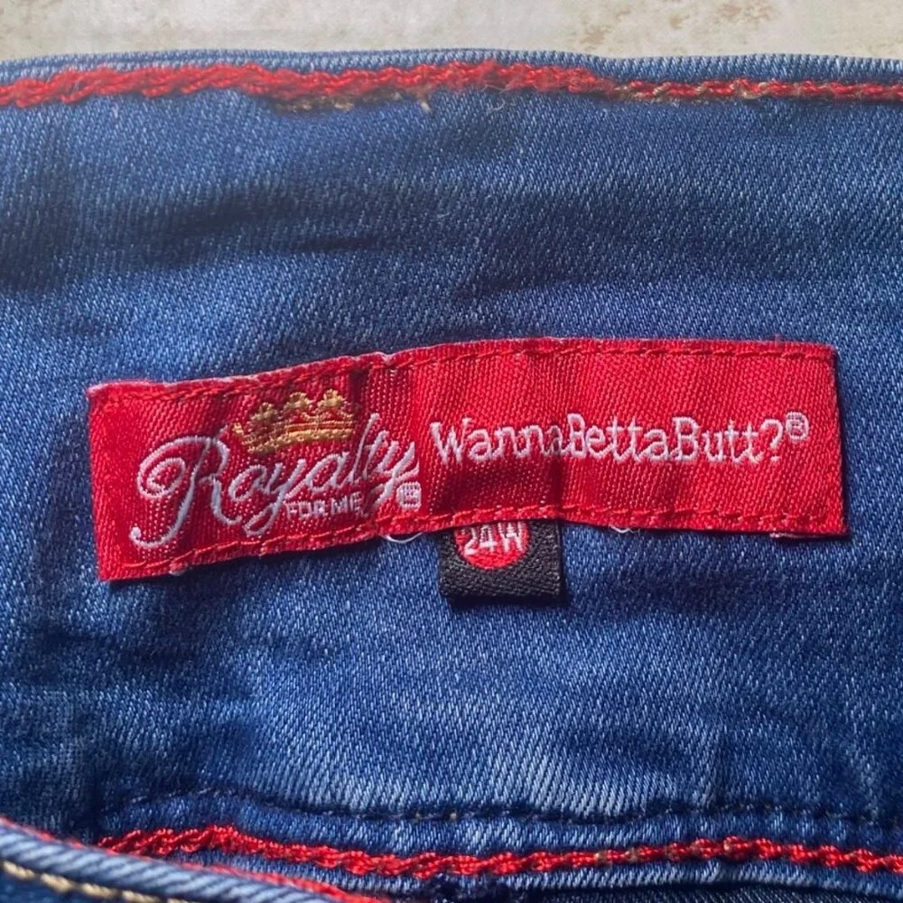 Womens Cropped Denim Capri Pants 24W Stretchy Casual Comfort‎ Y2k Summer